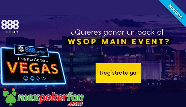 888poker regala a sus nuevos jugadores una PARTIDA GRATIS con la oportunidad de ganar un pack de $12.500 a las WSOP 2016 ¡en Las Vegas!