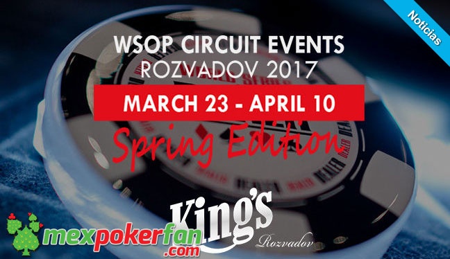 14 oportunidades de ganar un anillo del WSOP Circuit en el King’s Casino